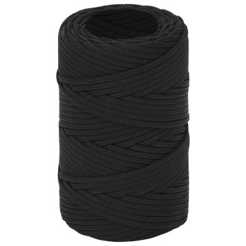 Vidaxl Večnamenska uporabna vrv 2 mm 250 m Črna PP