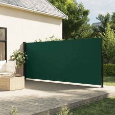Vidaxl Zložljiva stranska tenda temno zelena 160x300 cm