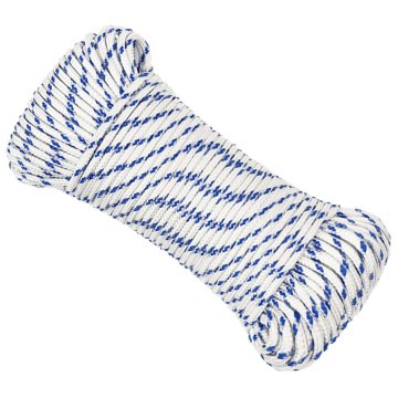 Vidaxl Večnamenska uporabna vrv 4 mm 25 m Bela in modra PP