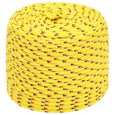 Vidaxl Večnamenska uporabna vrv 8 mm 100 m Rumena PP
