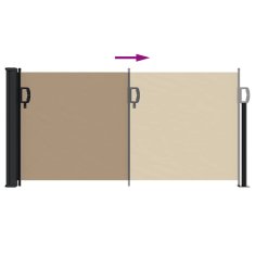 Vidaxl Zložljiva stranska tenda taupe 100x300 cm