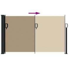 Vidaxl Zložljiva stranska tenda taupe 117x300 cm