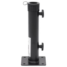 Vidaxl Podstavek za senčnik za Ø38/48 mm drog mat črno jeklo