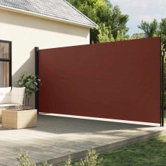 Vidaxl Zložljiva stranska tenda rjava 220x500 cm