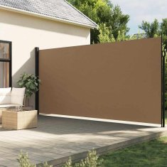 Vidaxl Zložljiva stranska tenda taupe 220x500 cm