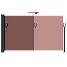 Vidaxl Zložljiva stranska tenda rjava 120x500 cm