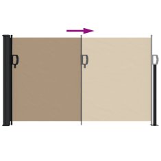 Vidaxl Zložljiva stranska tenda taupe 120x500 cm