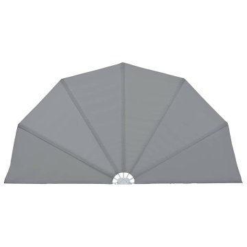 Vidaxl Zložljivo stransko platno za teraso sivo 160 cm