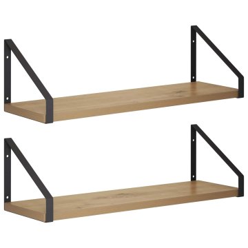 Vidaxl Stenske police 2 kos Artisan hrast 50 x 16 x 15,5 cm
