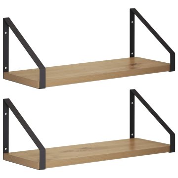 Vidaxl Stenske police 2 kos Artisan hrast 40 x 16 x 15,5 cm