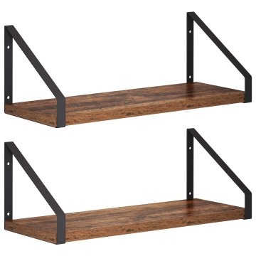Vidaxl Stenske police 2 kos Star les 40 x 16 x 15,5 cm