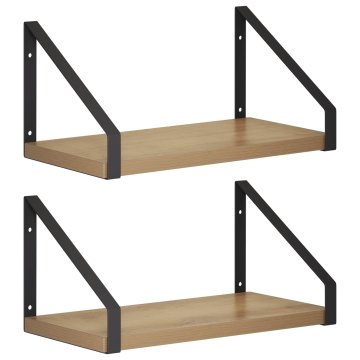 Vidaxl Stenske police 2 kos Artisan hrast 30 x 16 x 15,5 cm