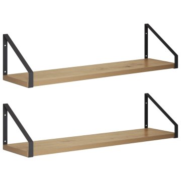 Vidaxl Stenske police 2 kos Artisan hrast 60 x 16 x 15,5 cm
