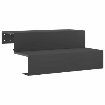 Vidaxl 2-stopenjske vrtne stopnice 80,5 x 56,5 x 34 cm Jeklo Črna