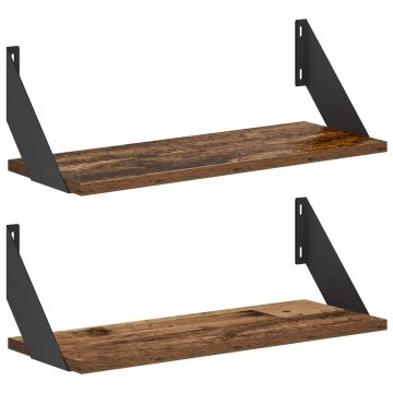 Vidaxl Stenske police 2 kos Star les 50 x 20 x 17 cm