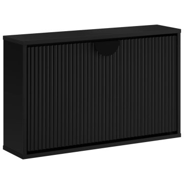 Vidaxl Omara za čevlje VENRAY 70 x 17 x 43 cm Inženirski les Črna