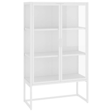Vidaxl Visoka omarica 80x35x135 cm jeklo in kaljeno steklo