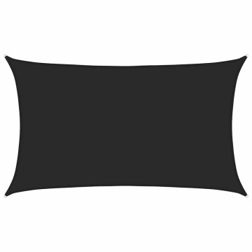 Vidaxl Senčno jadro 160 g/m² črno 5x8 m HDPE