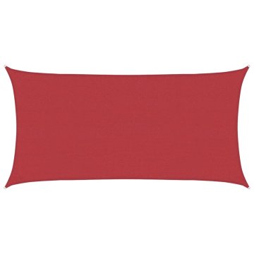 Vidaxl Senčno jadro 160 g/m² rdeče 4x7 m HDPE