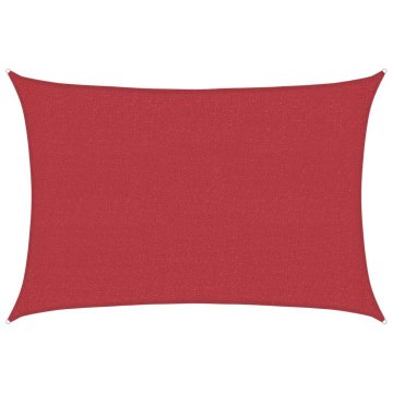 Vidaxl Senčno jadro 160 g/m² rdeče 5x6 m HDPE