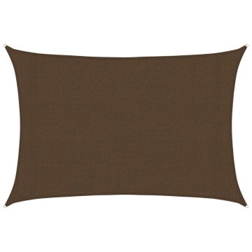 Vidaxl Senčno jadro 160 g/m² rjavo 3x4 m HDPE