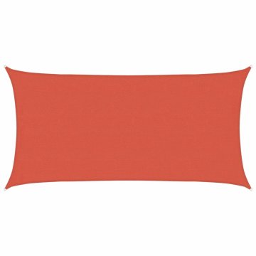 Vidaxl Senčno jadro 160 g/m² terakota 4x7 m HDPE