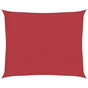 Vidaxl Senčno jadro 160 g/m² rdeče 2,5x3 m HDPE