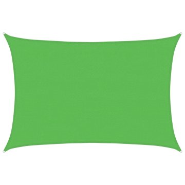 Vidaxl Senčno jadro 160 g/m² svetlo zeleno 4x5 m HDPE