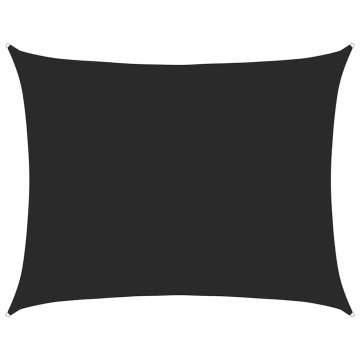 Vidaxl Senčno jadro 160 g/m² pravokotno črno 6x8 m HDPE