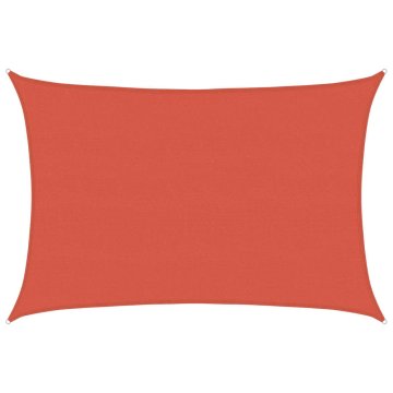 Vidaxl Senčno jadro 160 g/m² terakota 5x7 m HDPE