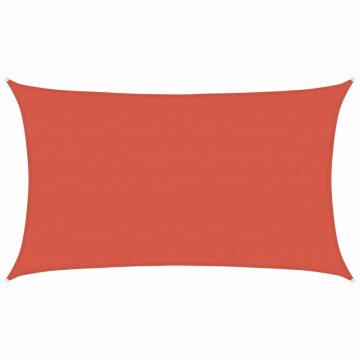 Vidaxl Senčno jadro 160 g/m² terakota 5x8 m HDPE
