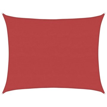 Vidaxl Senčno jadro 160 g/m² rdeče 6x7 m HDPE
