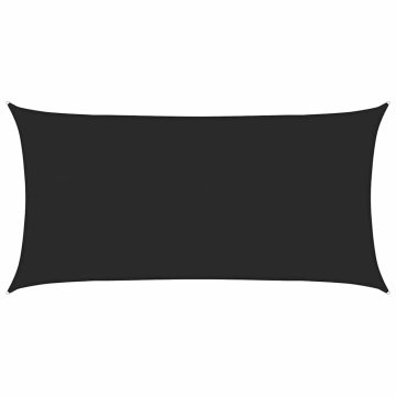 Vidaxl Senčno jadro 160 g/m² črno 4x7 m HDPE
