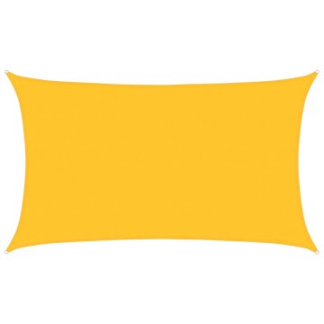 Vidaxl Senčno jadro 160 g/m² pravokotno rumeno 5x8 m HDPE