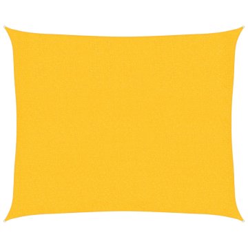 Vidaxl Senčno jadro 160 g/m² rumeno 2,5x3 m HDPE