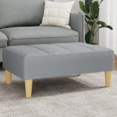 Vidaxl Stolček za noge svetlo siv 77x55x31 cm blago