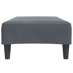 Vidaxl Stolček za noge temno siv 77x55x31 cm žamet