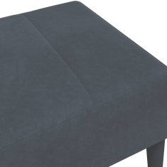 Vidaxl Stolček za noge temno siv 77x55x31 cm žamet