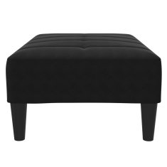 Vidaxl Stolček za noge črn 77x55x31 cm žamet