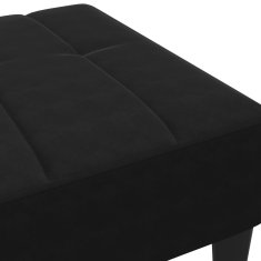 Vidaxl Stolček za noge črn 77x55x31 cm žamet