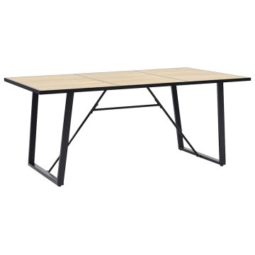 Vidaxl Jedilna miza barva hrasta 200x100x75 cm mediapan