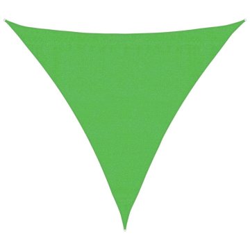 Vidaxl Senčno jadro 160 g/m² svetlo zeleno 3,6x3,6x3,6 m HDPE