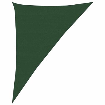 Vidaxl Senčno jadro 160 g/m² temno zeleno 4x5x6,8 m HDPE