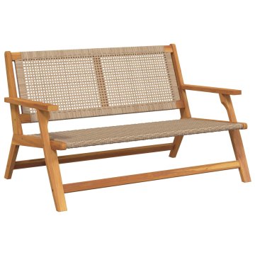 Vidaxl Vrtno pohištvo Bež 122 x 78 x 73 cm Masiven les akacije
