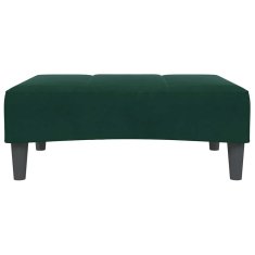 Vidaxl Stolček za noge temno zelen 77x55x31 cm žamet