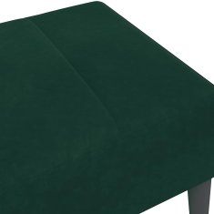 Vidaxl Stolček za noge temno zelen 77x55x31 cm žamet