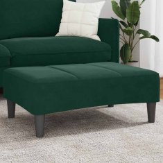 Vidaxl Stolček za noge temno zelen 77x55x31 cm žamet