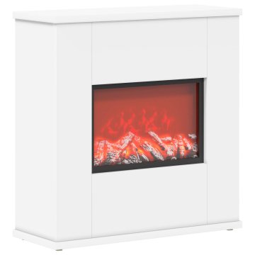 Vidaxl Električni kamin Bela 47 x 18 x 48 cm Inženirski les