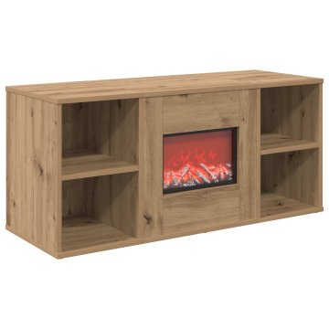 Vidaxl Električni kamin Artisan hrast 100 x 37 x 45,5 cm