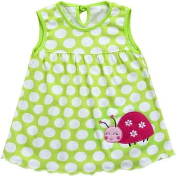 Otroška poletna obleka za deklice v pikah zeleno-bela 2-3 mesece, zračna, brez rokavov, casual, lahek material, višina 70-100 cm, obseg prsi 52 cm